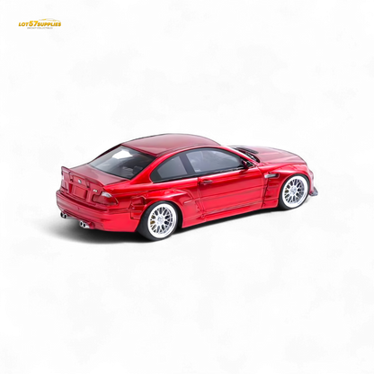 FLAME BMW M3 E46 Widebody Pandem Metallic Red 1:64 - Evergreen Kings