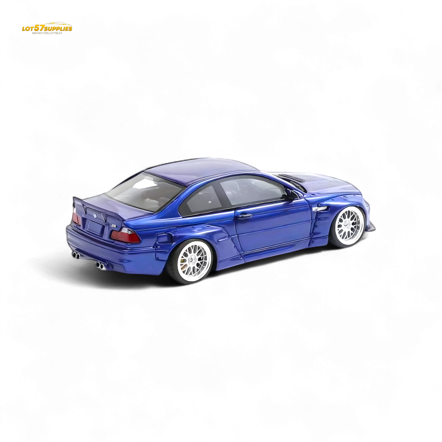 FLAME BMW M3 E46 Widebody Pandem Metallic Blue 1:64 - Evergreen Kings