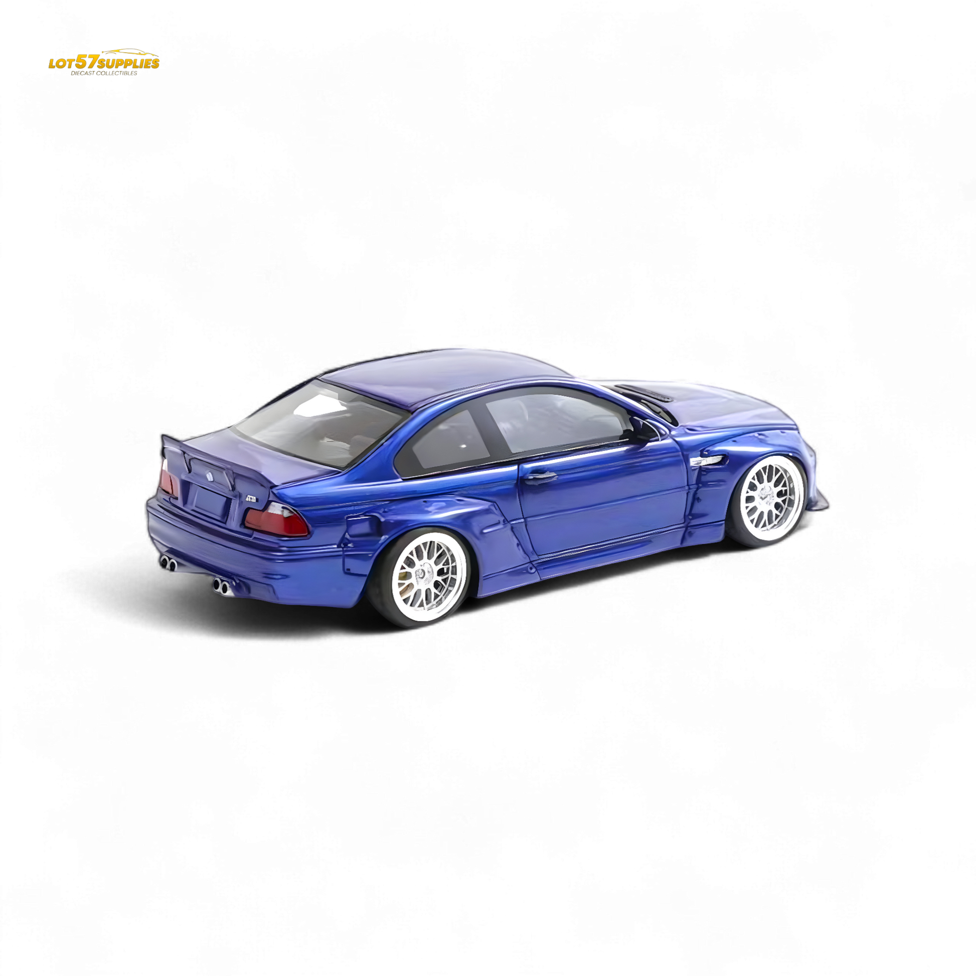 FLAME BMW M3 E46 Widebody Pandem Metallic Blue 1:64 - Evergreen Kings