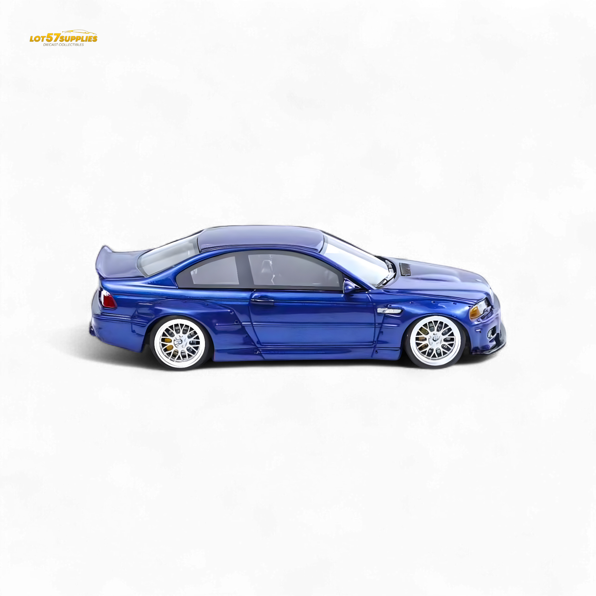 FLAME BMW M3 E46 Widebody Pandem Metallic Blue 1:64 - Evergreen Kings