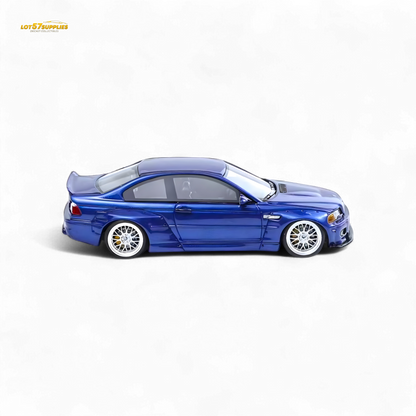 FLAME BMW M3 E46 Widebody Pandem Metallic Blue 1:64 - Evergreen Kings