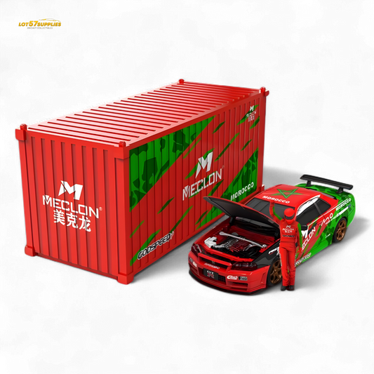 TimeMicro & MECLON GT-R R34 MECLON Container Set 1:64 - Evergreen Kings