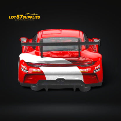 Pre-order Star Race Porsche 911 GT3 diecast car in Coca-Cola livery, detailed 1:64 scale model from Lot57Supplies Diecast Shop