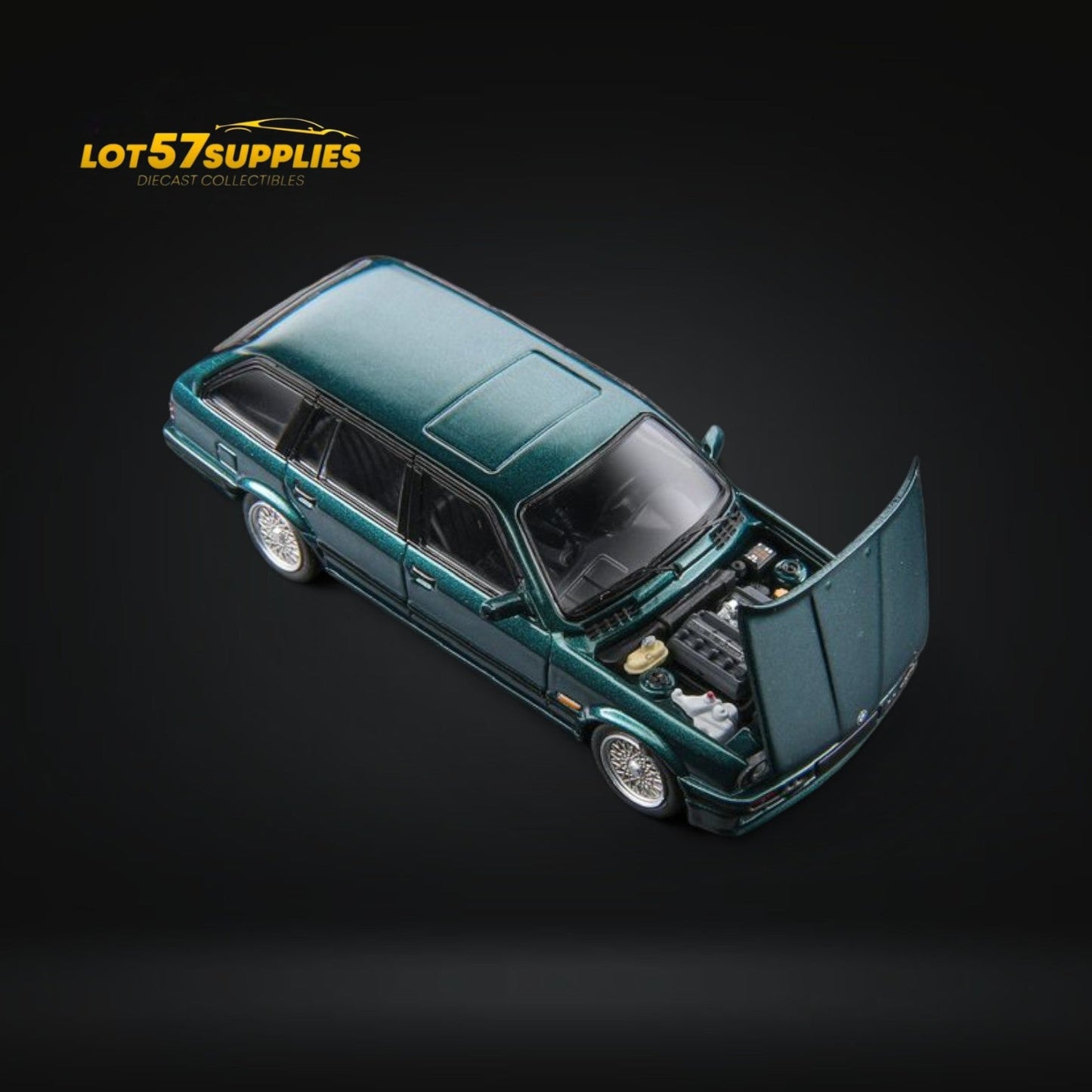 Mortal BMW E30 Touring Wagon Pearl Green 1:64 - Evergreen Kings