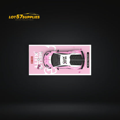 Light pink Lamborghini GT EVO diecast car in 1:64 scale, detailed model from Lot57Supplies Diecast Shop.