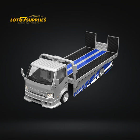TimeMicro Hino 300 Flatbed 1:64 - Evergreen Kings