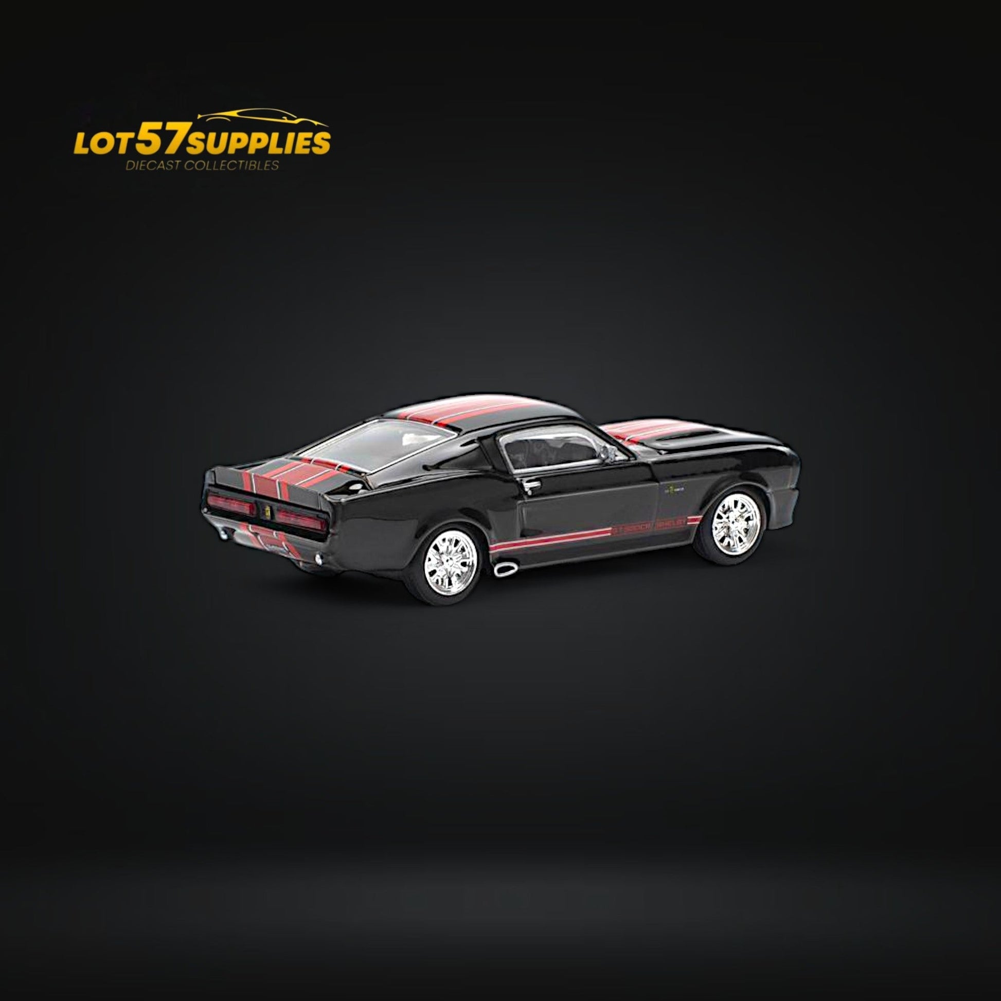 Pop Race Shelby Mustang GT500 Dark Chrome 1:64 - Evergreen Kings