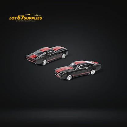 Pop Race Shelby Mustang GT500 Dark Chrome 1:64 - Evergreen Kings
