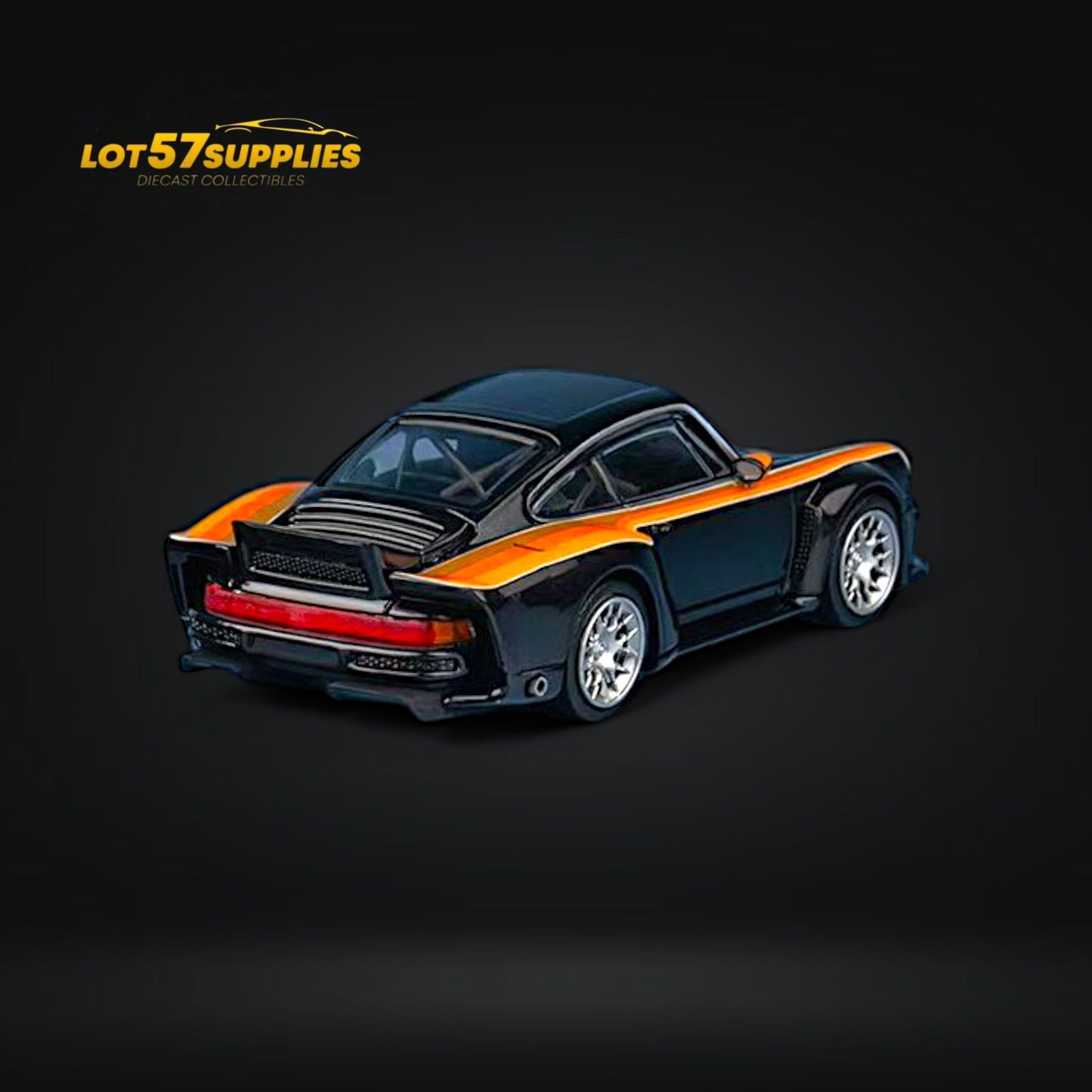 Pre-order Findclassically Singer DLS Turbo Porsche diecast model in 1:64 scale, featuring detailed low tail design from Lot57Supplies.