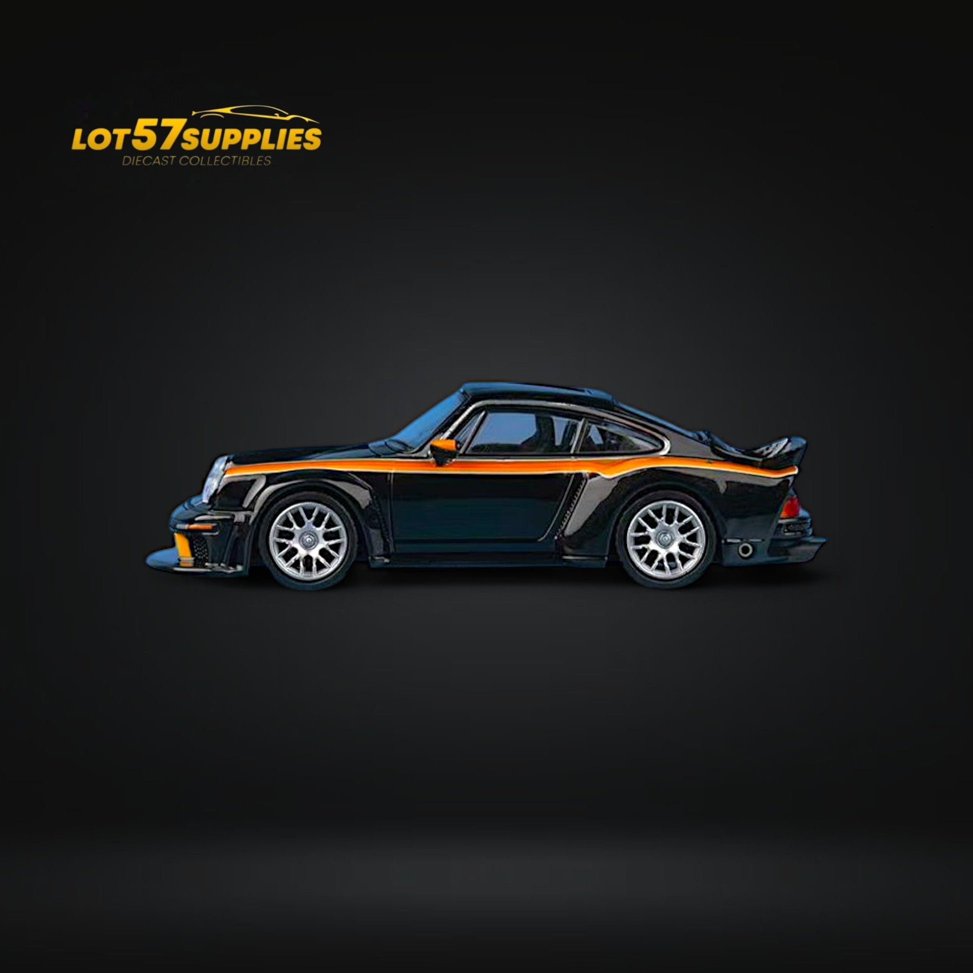 Low tail Porsche diecast model from Findclassically Singer DLS Turbo 1:64 scale, detailed miniature car by Lot57Supplies Diecast Shop.