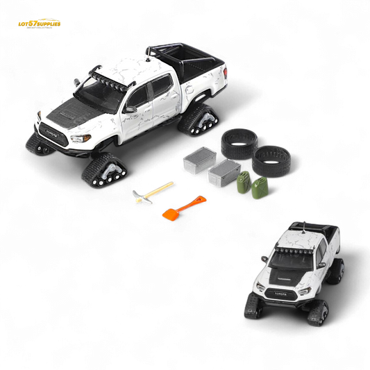 GCD Toyota Tacoma Snow Version White 1:64 - Evergreen Kings