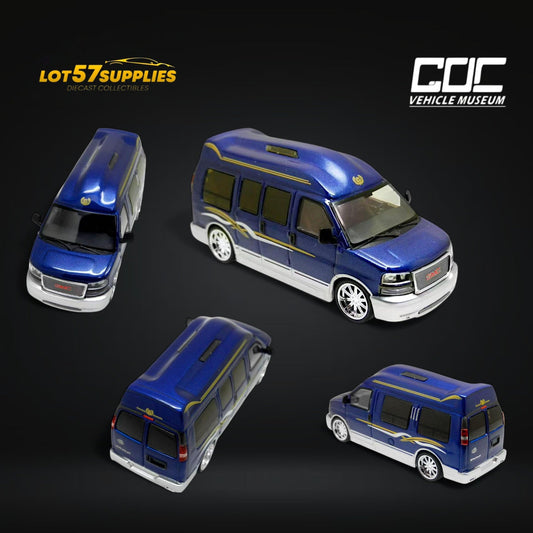 GOC GMC Savana Blue Silver Edition 1:64 - Evergreen Kings