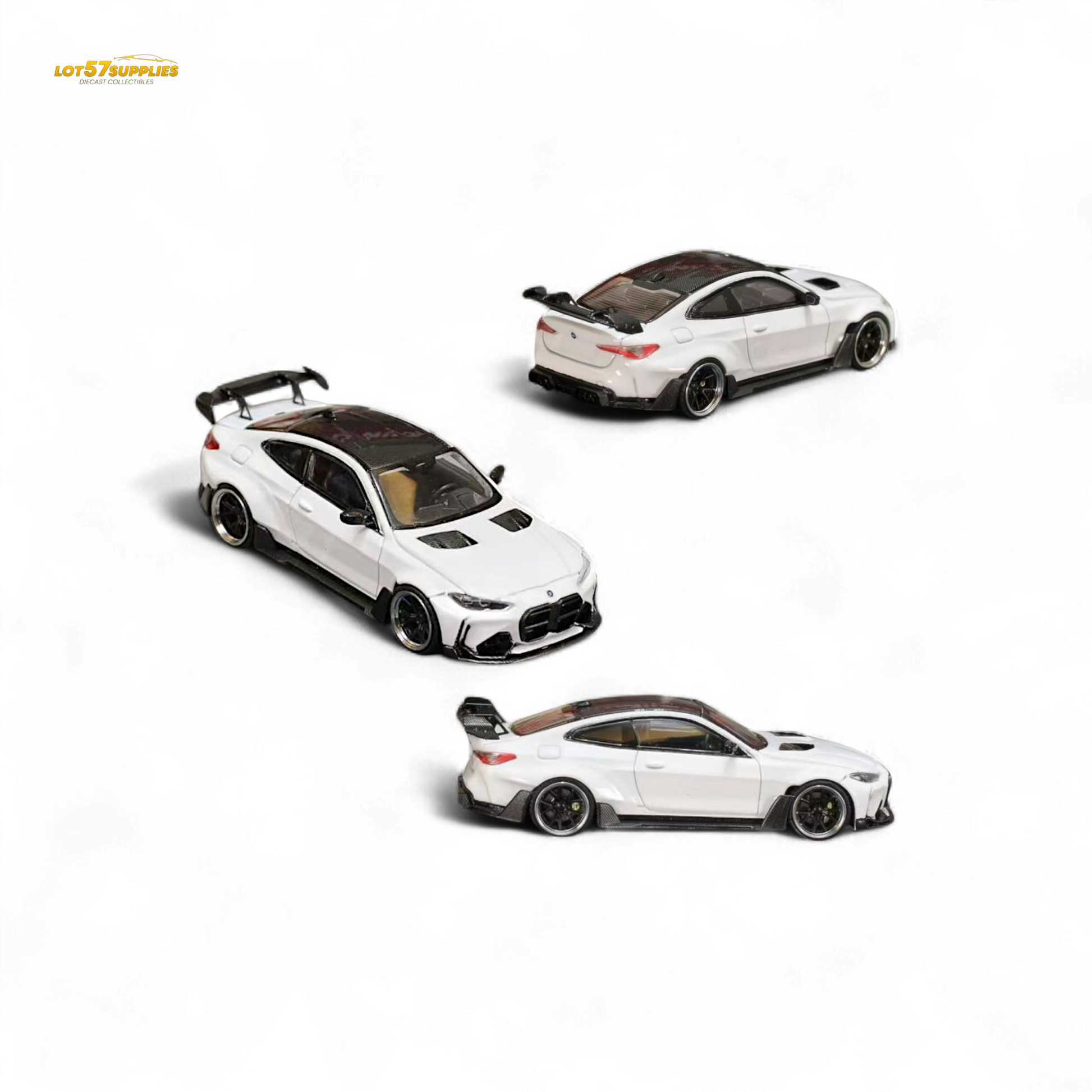 Street Weapon BMW M4 G82 Widebody White 1:64 - Evergreen Kings