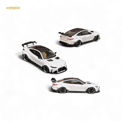 Street Weapon BMW M4 G82 Widebody White 1:64 - Evergreen Kings