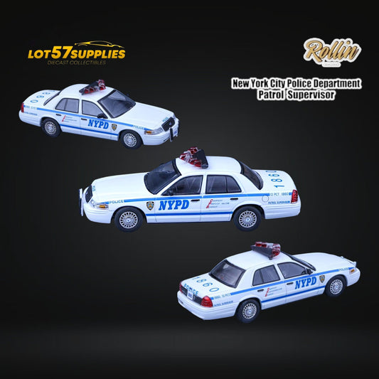 Rollin Ford Crown Victoria NYPD Patrol Supervisor 1:64 - Evergreen Kings