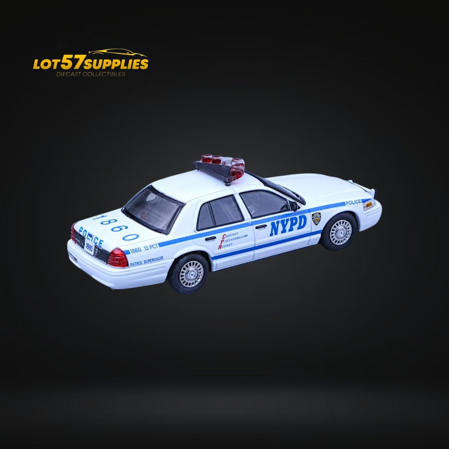 Rollin Ford Crown Victoria NYPD Patrol Supervisor 1:64 - Evergreen Kings