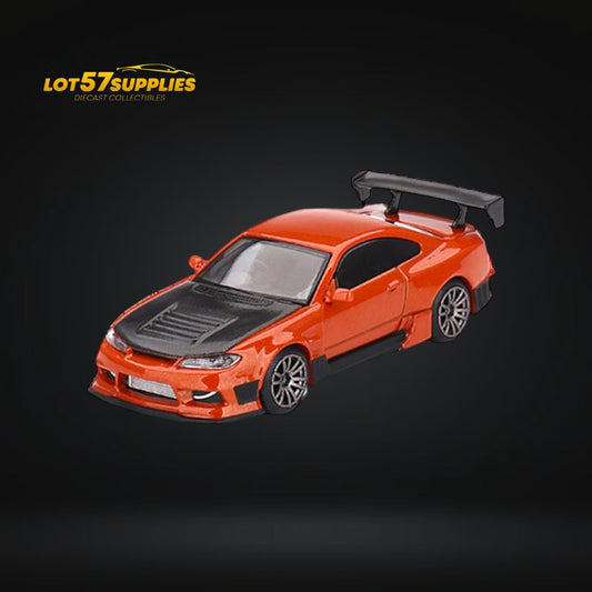 Mini-GT Nissan Silvia S15 D-MAX Metallic Orange 1:64 - Evergreen Kings