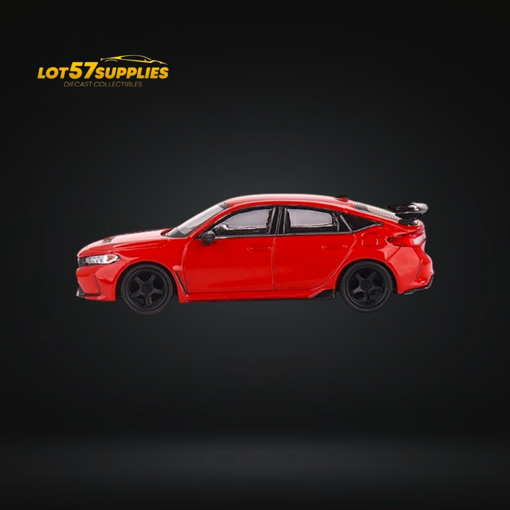 Mini-GT Honda Civic Type R rally red diecast model car in 1:64 scale, detailed Honda mini vehicle for collectors