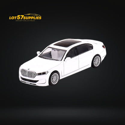 Mini GT BMW Alpina B7 xDrive diecast model in Alpine White, 1:64 scale, detailed miniature car by Lot57Supplies Diecast Shop