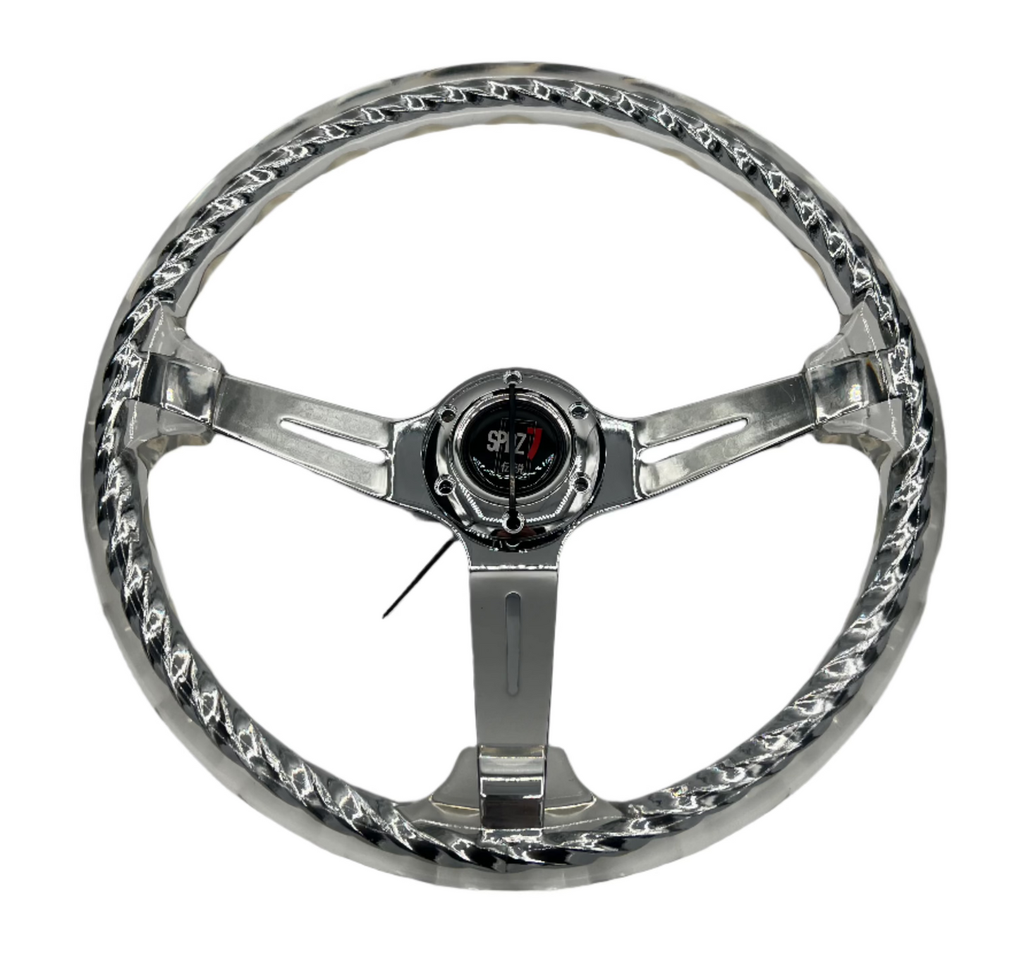 SPDZ1 Hitman V2 steering wheel by Speedzone Performance LLC in various colors, featuring a leather grip and ergonomic design.