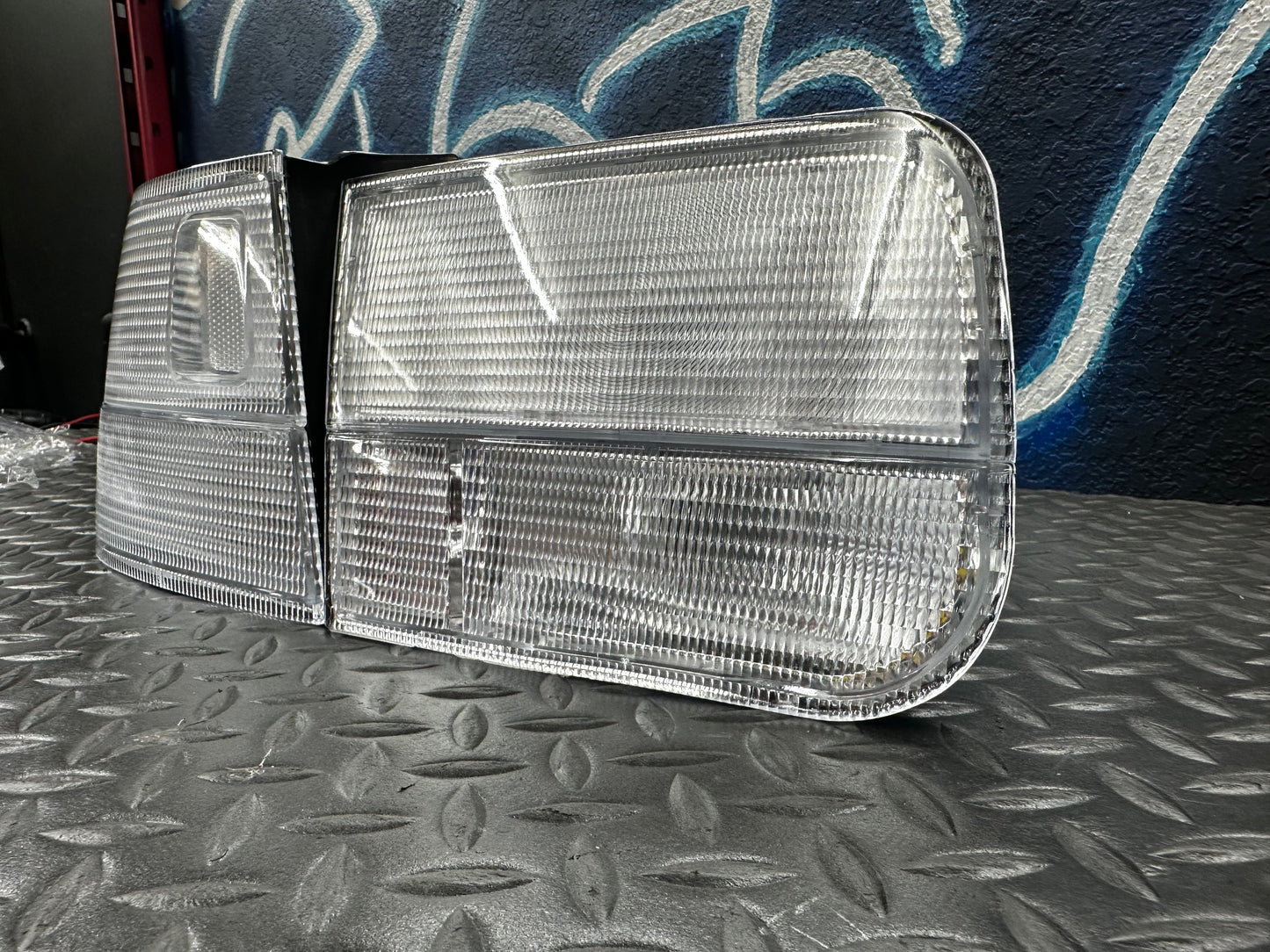 NTXGlow clear rear tail lights for 1996-2000 Honda Civic 2-door coupe, JDM style, four-piece set, automotive lighting.
