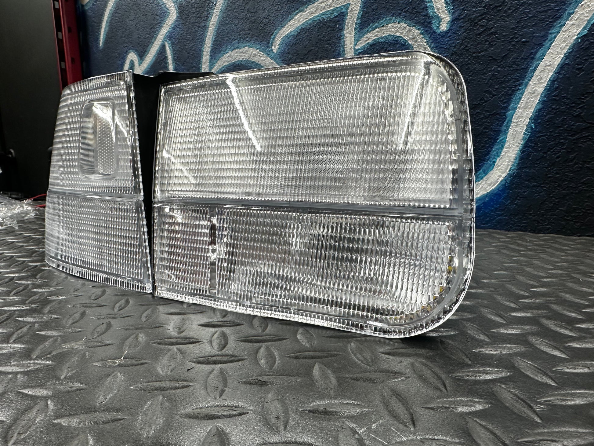 NTXGlow clear rear tail lights for 1996-2000 Honda Civic 2-door coupe, JDM style, four-piece set, automotive lighting.