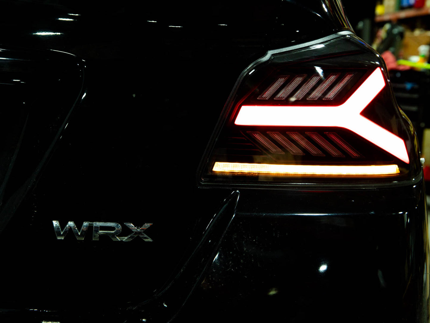 OLM Y-Spec LED Taillights (Smoke Lens  Red Optic) - 2015-2021 WRX / STI - Evergreen Kings