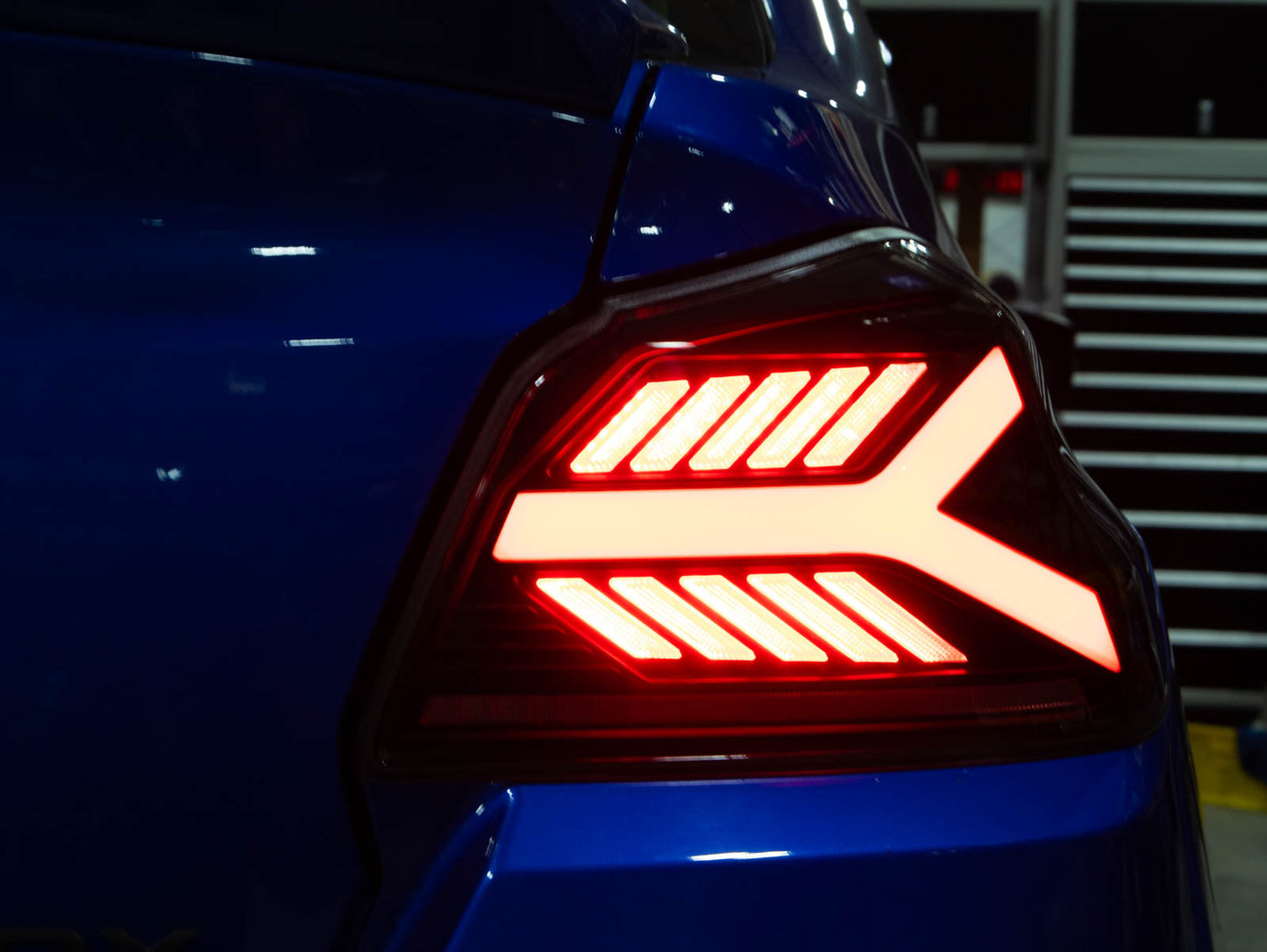 OLM Y-Spec LED Taillights (Smoke Lens  Red Optic) - 2015-2021 WRX / STI - Evergreen Kings