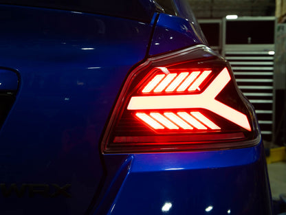 OLM Y-Spec LED Taillights (Smoke Lens  Red Optic) - 2015-2021 WRX / STI - Evergreen Kings