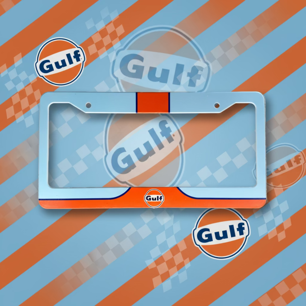 Gulf Racing License Plate Frame