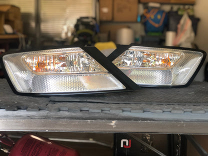 NTXGlow clear tail lights for 2006-2011 Honda Civic coupe, showing the sleek, transparent design with integrated brake and turn signals.