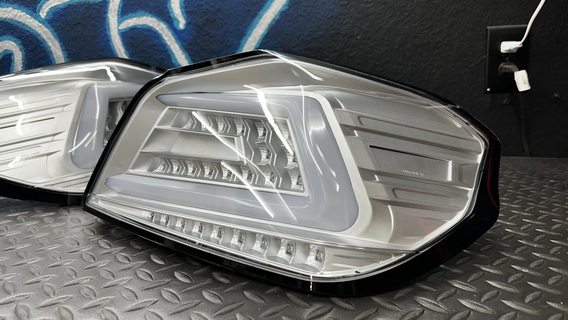 NTXGlow clear OEM+ sequential tail lights for 2015-2021 Subaru WRX/STI, featuring modern design and LED light strips.