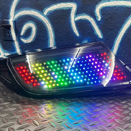 NTXGlow RGB Grid Tail Lights for BRZ and GR86, illuminated red LED grid pattern
