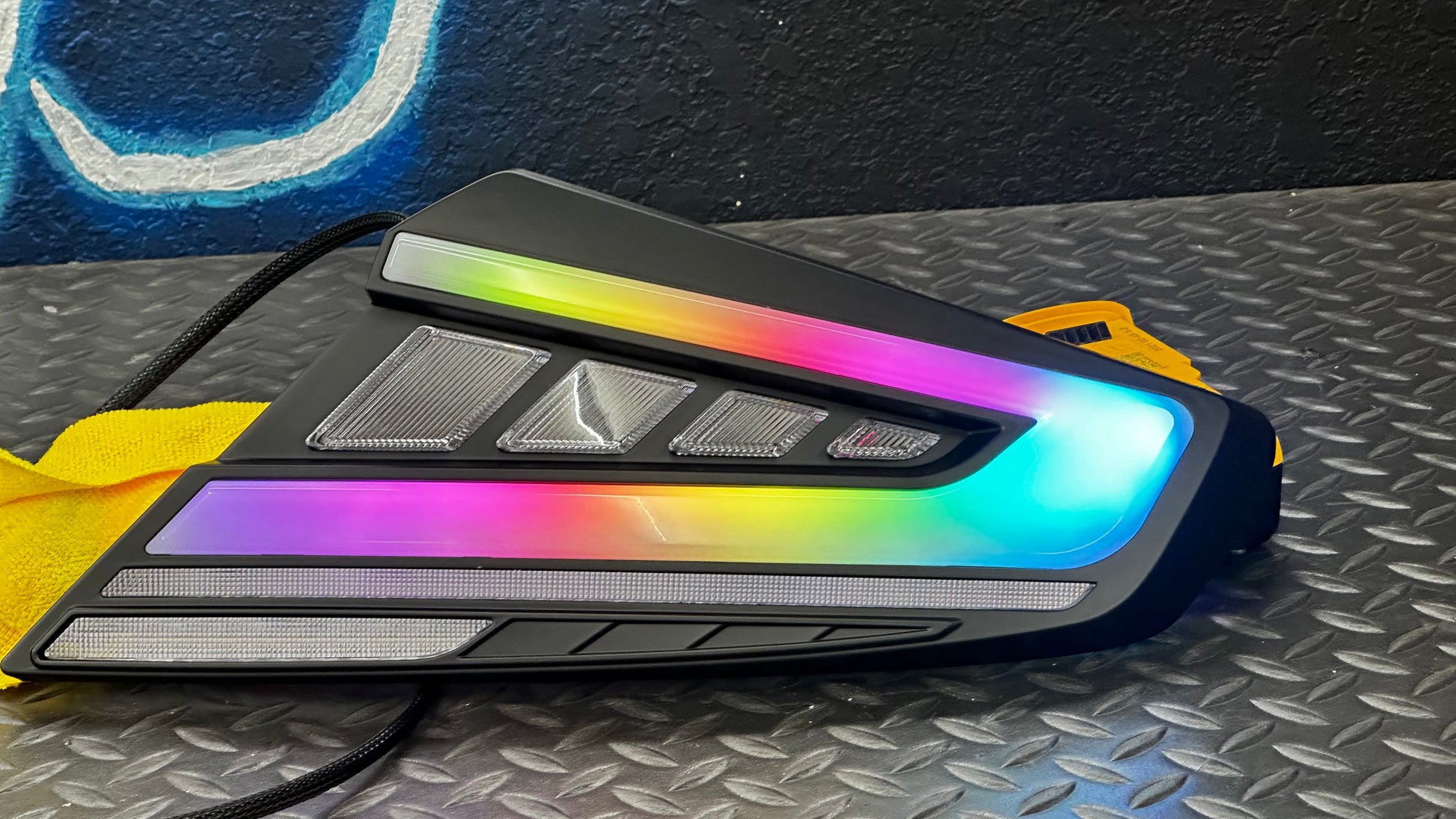 NTXGlow custom RGB LED tail lights installed on a 2022-2025 Subaru WRX, showcasing vibrant lighting and sleek design.