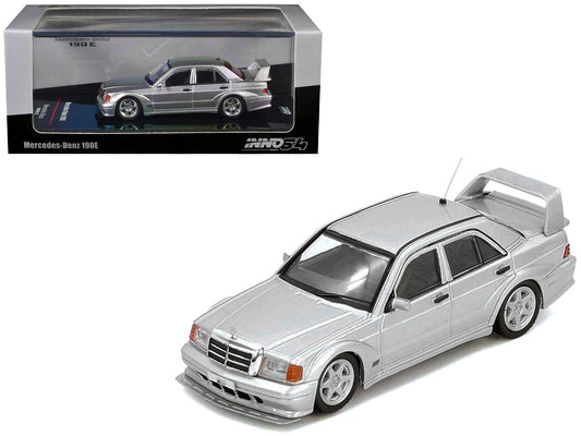 Mercedes-Benz 190E 2.5-16 Evolution II Silver Metallic 1/64 Diecast Model Car by Inno Models