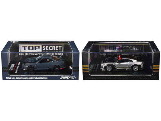 Nissan Top Secret "Tokyo Auto Salon Hong Kong 2025 Event Edition" Set of 2 Pieces 1/64 Diecast Model Car by Inno Models
