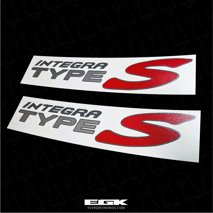 Integra Type S DC5 Decal Set | Dark Gray Outline | OEM Size