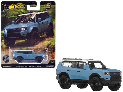2024 Toyota Land Cruiser Blue with White Top "HW Off Road" Series Diecast Model Car by Hot Wheels