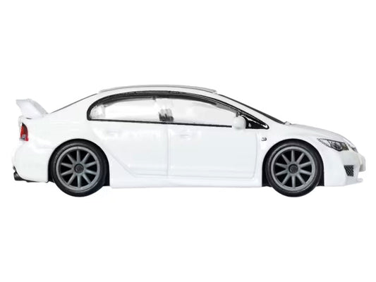 2007 Honda Civic Type R RHD (Right Hand Drive) White "Ronin Run II" Series Diecast Model Car by Hot Wheels