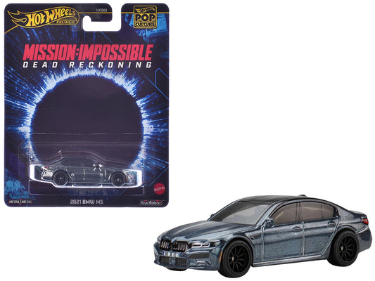 2021 BMW M5 Gray Metallic with Black Top "Mission: Impossible - Dead Reckoning" (2023) Movie "Pop Culture" Series Diecast Model Car by Hot Wheels