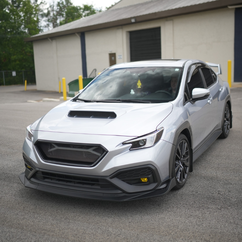 JDMuscle JDMuscle 22-25 WRX CS Style V1 front bumper grille in paint-matched and gloss black finish.
