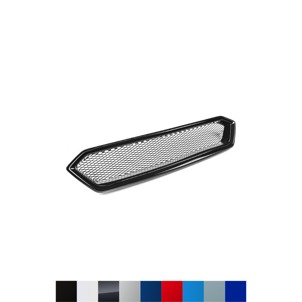 JDMuscle 18-21 Subaru WRX STI CS Style V2 front bumper grille in paint-matched and gloss black finish, made of durable ABS.