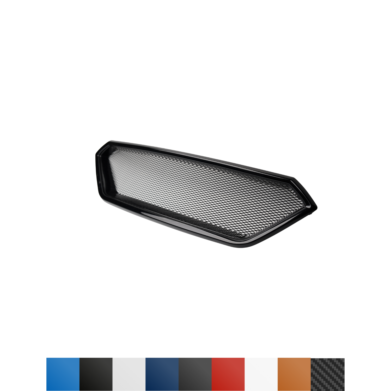 JDMuscle front bumper grille for Subaru WRX 2022-2025, CS Style V1 in gloss black with paint-matched accents, car accessory.