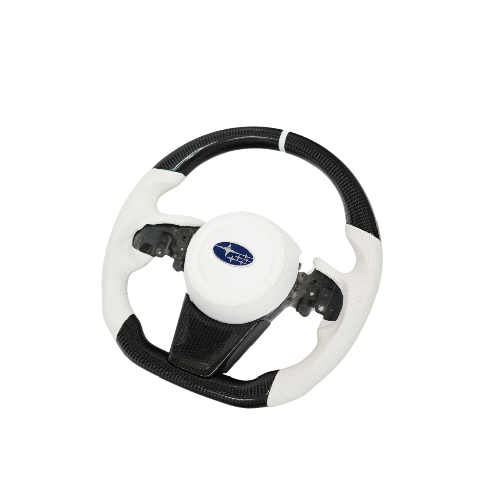 JDMuscle Subaru WRX Ultimate Series steering wheel for 2022-2025 models, compatible with manual and CVT transmissions.