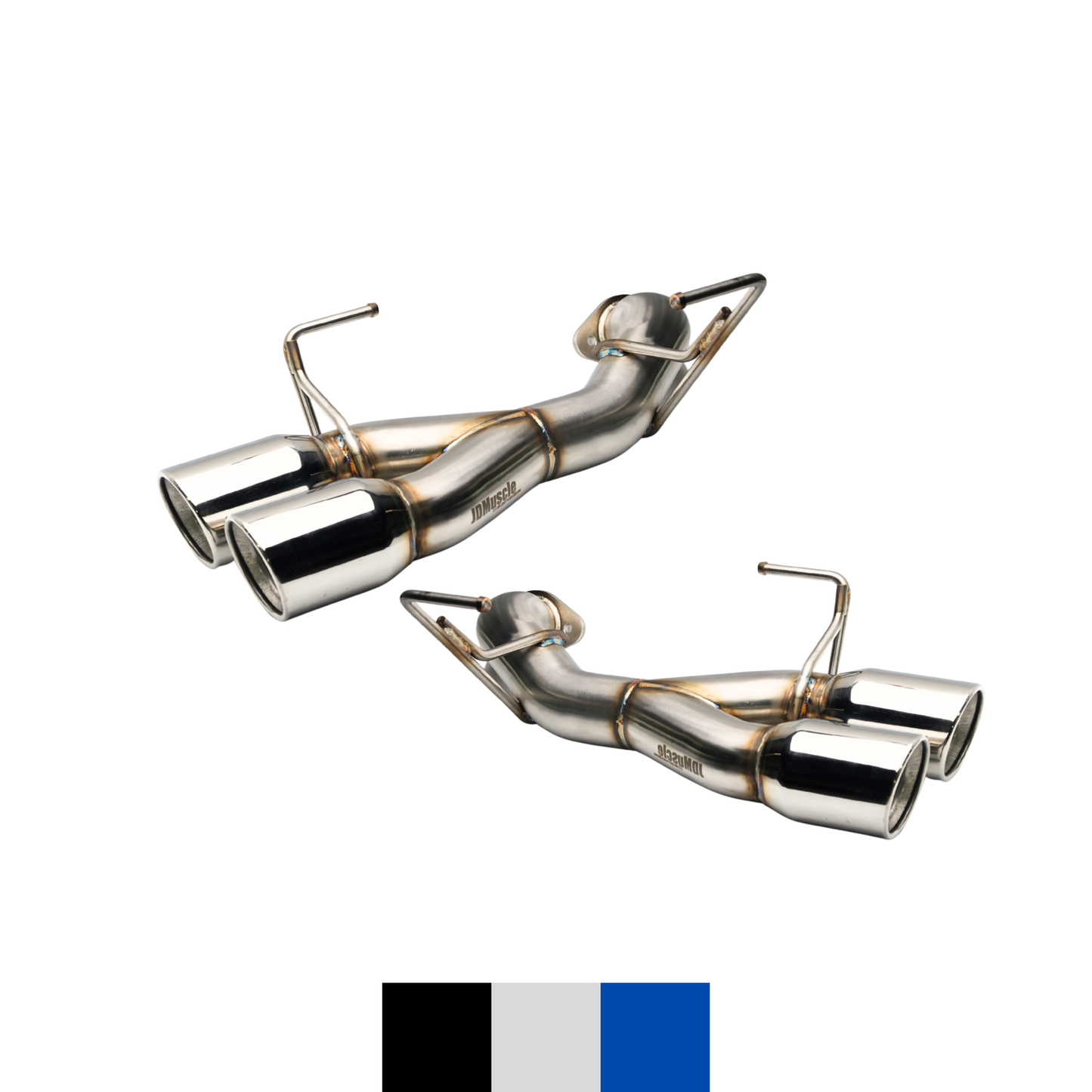 JDMuscle 22-25 WRX VB quad exit axle back muffler delete exhaust system for Subaru WRX with four exhaust tips