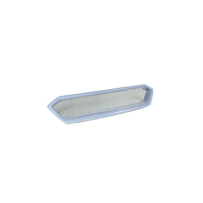 JDMuscle 18-21 WRX/STI CS Style V2 front bumper grille in paint-matched and gloss black finish, showing the grille design on a car.