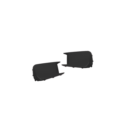 JDMuscle paint-matched gloss black fog light covers for 2018-2021 Subaru WRX and STI model, designed to fit and enhance the front end.