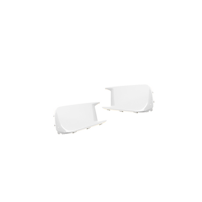 JDMuscle paint-matched gloss black fog light covers for 2018-2021 Subaru WRX and STI, designed to fit and enhance fog lights.