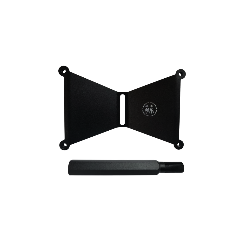 JDMuscle front license plate relocation kit for 2022-2025 Subaru WRX, includes mounting brackets and hardware.