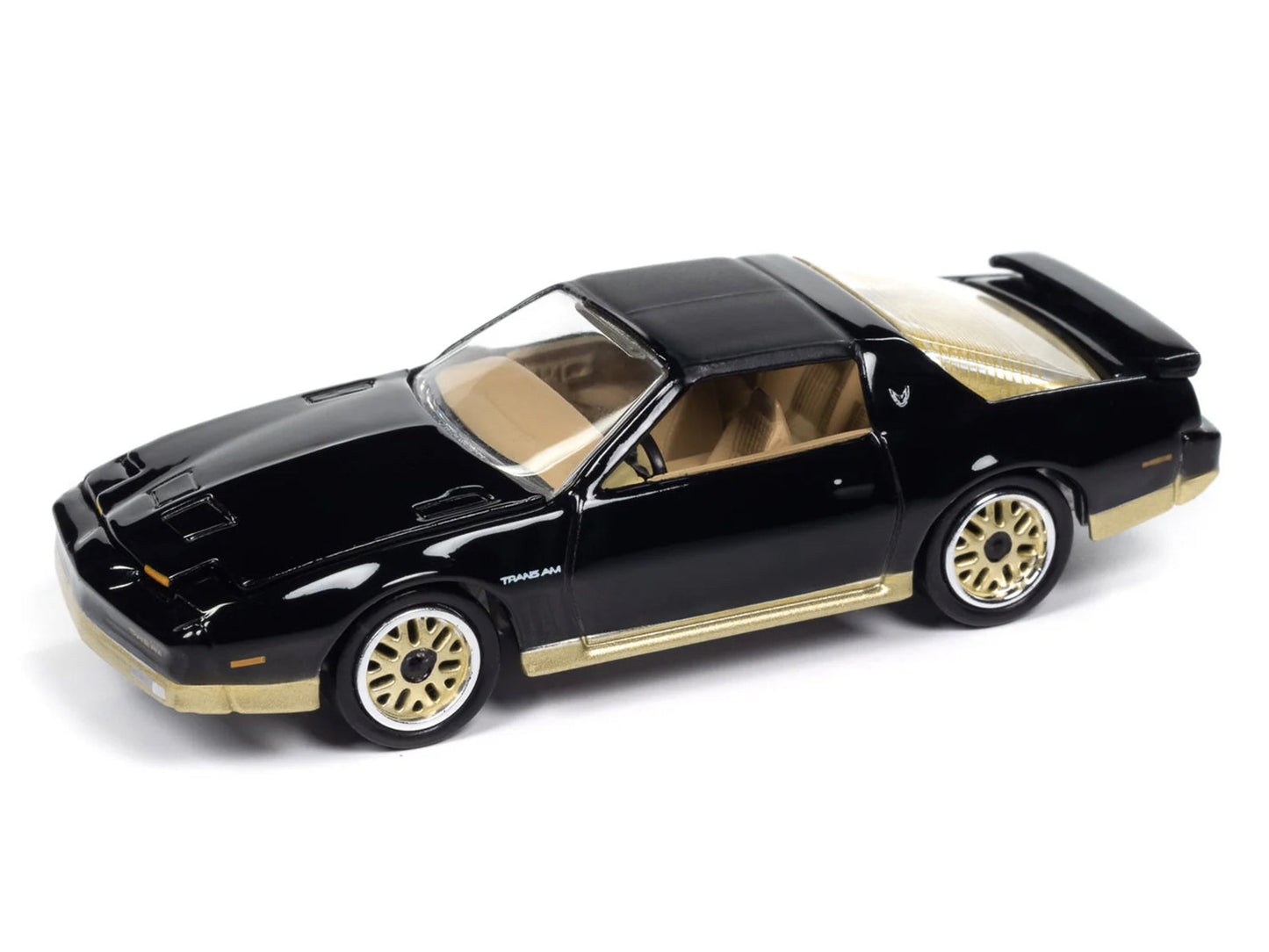 1986 Pontiac Firebird T/A Black with Champagne Gold Accents "Muscle Cars USA" Series 1/64 Diecast Model Car by Johnny Lightning